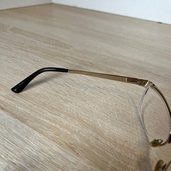 Jimmy Choo 58 FZ6 Eyeglasses Brown Gold Frames Only Metal Half Rim 54-16-135 main image 5